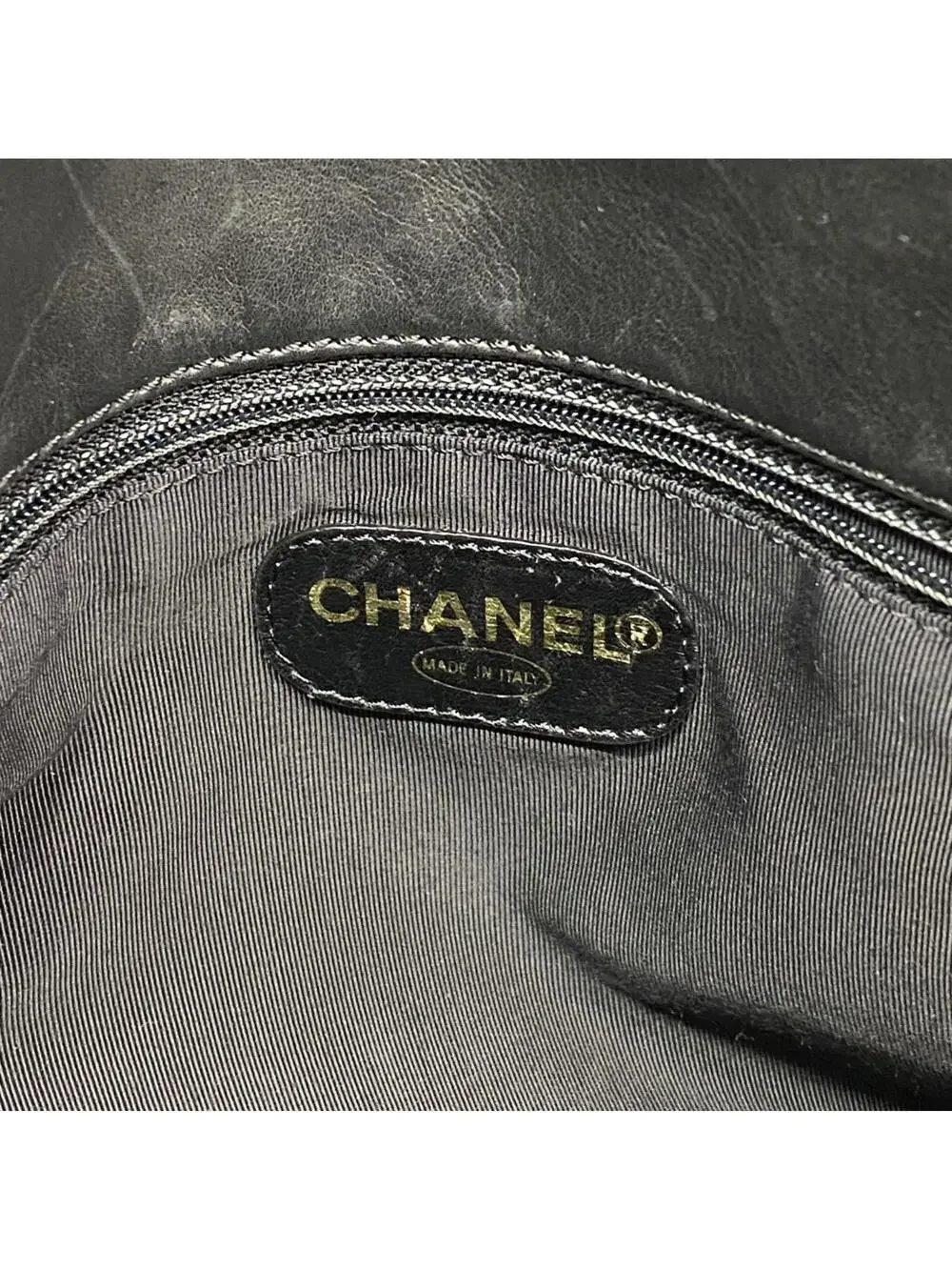 Chanel Vintage Cc Logo Tote Leather #325553C10B